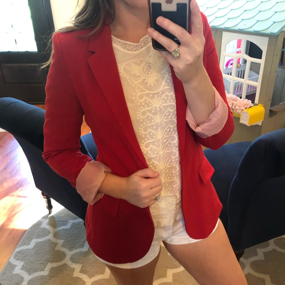 Red blazer